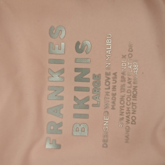 💕FRANKIES BIKINIS💕 Jamilla Iridescent String Top ~ Gilded Angel Large L NWT - Picture 8 of 10